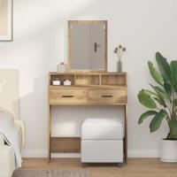 Kaptafel met lade Artisan Eiken 79 x 41 x 140 cm Bewerkt hout Kaptafel met lade Artisan Eiken 79 x 41 x 140 cm Bewerkt hout