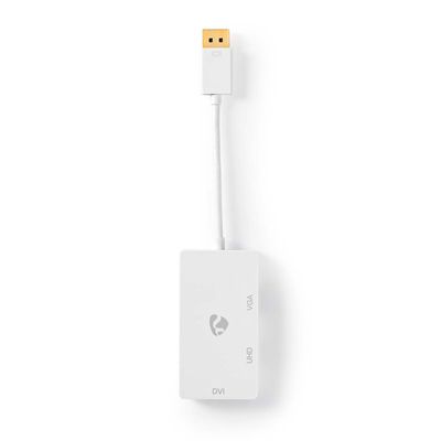 Nedis DisplayPort-Adapter | DisplayPort Male | Schakelbaar | 0.2 m | Wit | 1 stuks - CCGP37366WT02 CCGP37366WT02
