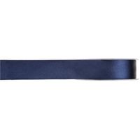 1x Navyblauwe satijnlint rollen 1 cm x 25 meter cadeaulint verpakkingsmateriaal - Cadeaulinten - thumbnail