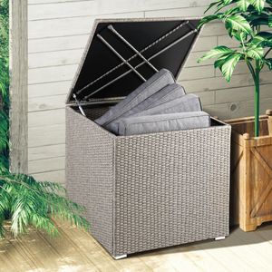 Polyrattan Kussenbox Beige 318L