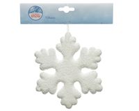 Sneeuwvlok foam l2b15h15 cm wit kerst - Decoris