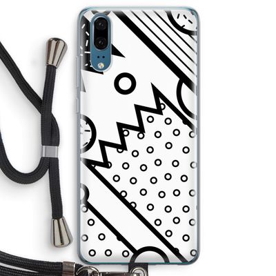 Pop Art #4: Huawei P20 Transparant Hoesje met koord