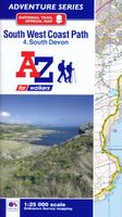Wandelatlas 4 Adventure Atlas South West Coast Path South Devon | A-Z Map Company - thumbnail