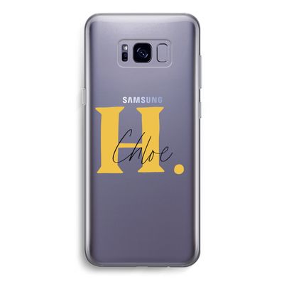 Amber Script: Samsung Galaxy S8 Transparant Hoesje