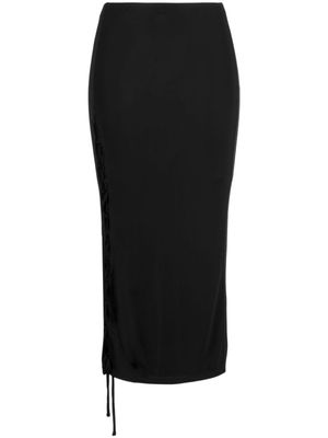 Fleur Du Mal jupe à détail de laçage - Noir