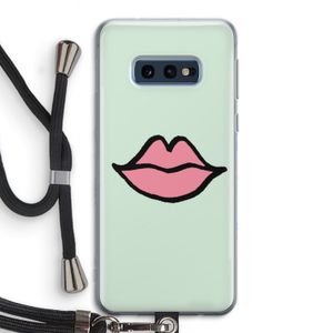 Kusje: Samsung Galaxy S10e Transparant Hoesje met koord