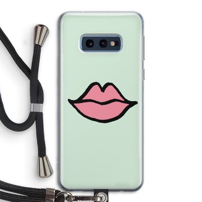 Kusje: Samsung Galaxy S10e Transparant Hoesje met koord