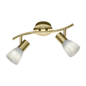 Trio Moderne plafondspotLevisto 2-lichts messing mat - 871010208