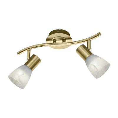 Trio Moderne plafondspotLevisto 2-lichts messing mat - 871010208