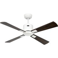 CasaFan ECO NEO III 103 WE-NB/KI WiFi Flügel Nussbaum/Kirsche Plafondventilator Wit Met afstandsbediening, Timer, Met wintermodus, Bediening via App