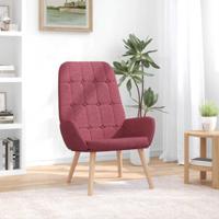 Relaxstoel stof wijnrood