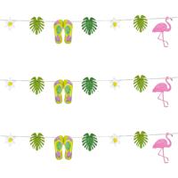 Feest slinger tropisch thema - 3x - karton - 3.6 meter - Hawaii feestversiering