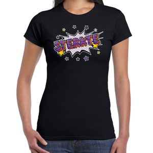 Sterkte cadeau shirt zwart voor dames