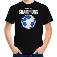 Schotland EK/ WK supporter t-shirt we are the champions met Schotse voetbal zwart kinderen - thumbnail