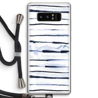 Ink Stripes: Samsung Galaxy Note 8 Transparant Hoesje met koord