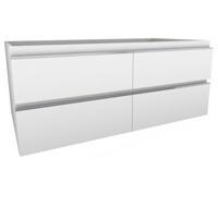 Xellanz Tigris Onderkast 120x46 cm - Glans Wit met 2 Laden en Uitsparingen