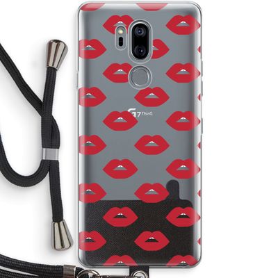 Lips: LG G7 Thinq Transparant Hoesje met koord