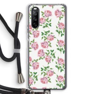 Kleine roosjes: Sony Sony Xperia 10 III Transparant Hoesje met koord