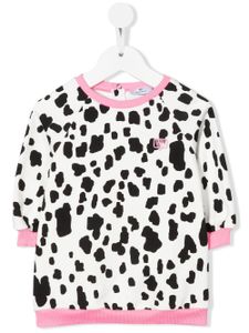 Chiara Ferragni Kids robe-pull à imprimé animalier - Blanc