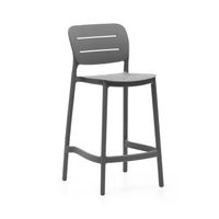 Kave Home Outdoor Barkruk 'Morella' Stapelbaar, kleur Donkergrijs (zithoogte 65cm)