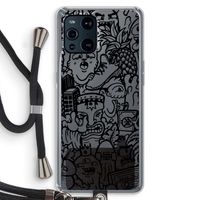 Vexx Black Mixtape: Oppo Find X3 Transparant Hoesje met koord