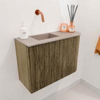 Toiletmeubel Mondiaz Joya Dlux | 61.6 cm | Meubelkleur Dusk | Faye wastafel Saba Wasbak Links | Zonder kraangat(en)