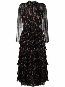 RED Valentino robe à fleurs - Noir