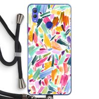 Watercolor Brushstrokes: Honor Note 10 Transparant Hoesje met koord