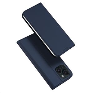 Dux Ducis - iPhone 15 - Slim bookcase hoesje - Donkerblauw