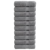 VidaXL Handdoeken solund 10 st 600 g/m² 50x100 cm grijs