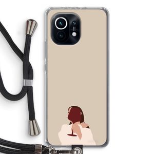 I drink wine: Xiaomi Mi 11 Transparant Hoesje met koord