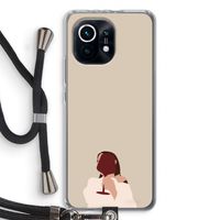 I drink wine: Xiaomi Mi 11 Transparant Hoesje met koord