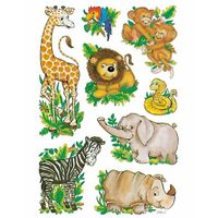 Dieren stickers dierentuin vriendje rassen 3 stuks - thumbnail