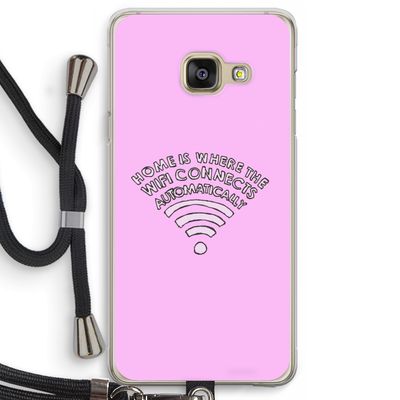 Home Is Where The Wifi Is: Samsung Galaxy A3 (2016) Transparant Hoesje met koord