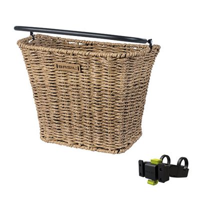 BASIL bremen rattan look kf - fietsmand - voorop - inclusief kf stuurbochthouder - lichtbruin