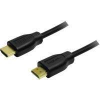 LogiLink CH0076 HDMI-kabel HDMI Aansluitkabel HDMI-A-stekker, HDMI-A-stekker 0.20 m Zwart 4K UHD - thumbnail