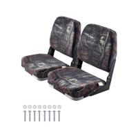 VEVOR Bootstoel met lage rugleuning Opvouwbaar Camouflage 2 stuks Camouflage