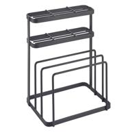 Metaltex tokyo line rek voor messen en snijplanken 16x12x22 cm zwart