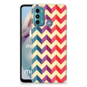 Motorola Moto G60 TPU bumper Zigzag Multi Color