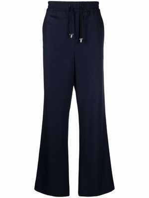 Balmain pantalon ample en serge - Bleu
