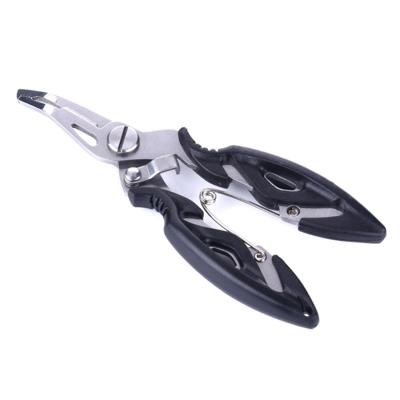 HENGJIA QT014 multifunctionele RVS kaak Hengelsport tangen scharen haak Removal Tool lijn Cutter Fishing Tackle (zwart)