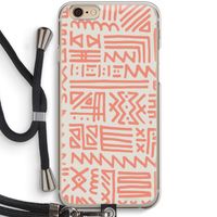 Marrakech Pink: iPhone 6 / 6S Transparant Hoesje met koord