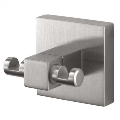 Handdoekhaak Haceka Mezzo TEC | Wandmontage | Dubbel haaks | RVS | Vierkant | Rvs look