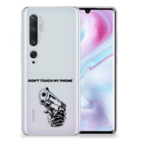 Xiaomi Mi Note 10 Pro Silicone-hoesje Gun Don't Touch My Phone - thumbnail