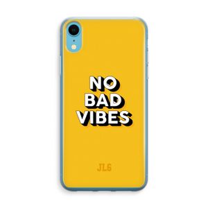 No Bad Vibes: iPhone XR Transparant Hoesje