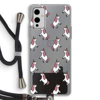 Eenhoorns overal: OnePlus 9 Transparant Hoesje met koord