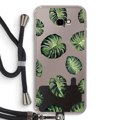 Tropische bladeren: Samsung Galaxy J4 Plus Transparant Hoesje met koord