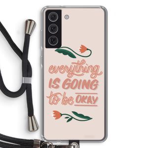 Optimistic flower girl: Samsung Galaxy S21 FE Transparant Hoesje met koord