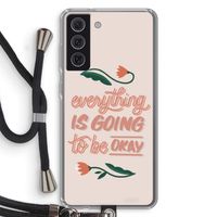 Optimistic flower girl: Samsung Galaxy S21 FE Transparant Hoesje met koord