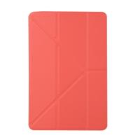 Honingraat TPU bodem geval horizontale vervorming Flip lederen case voor iPad mini 2019 met houder (rood)